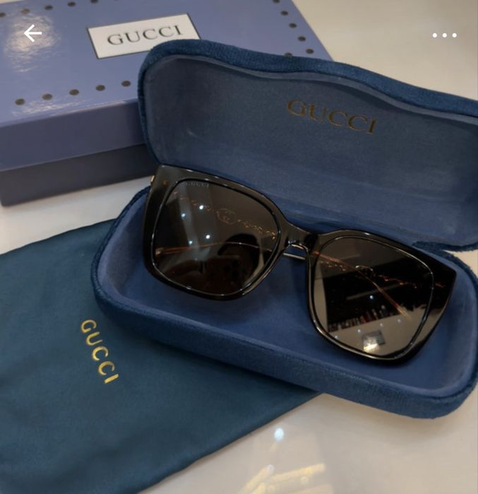 Okulary przeciwsłoneczne Gucci cały zestaw