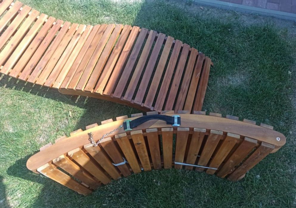 Leżak drewniany, składany