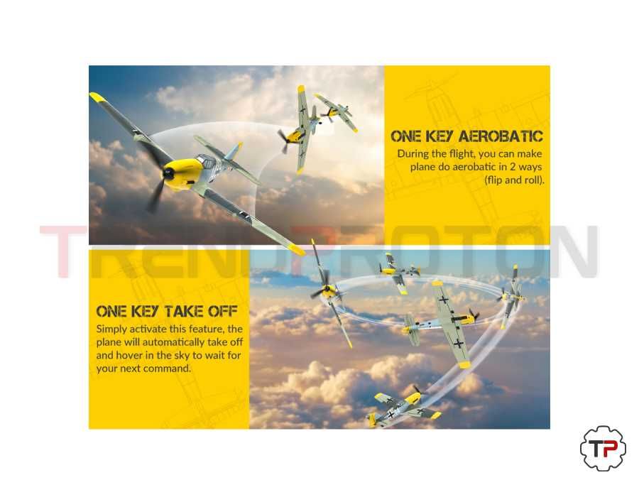 Avião caça RC Messerschmitt Bf 109 Telecomandado