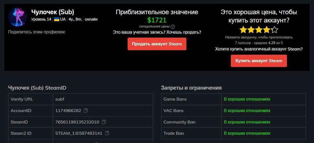 Продам Steam акаунт
