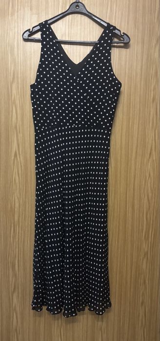 Sukienka damska w groszki kropki czarno biała