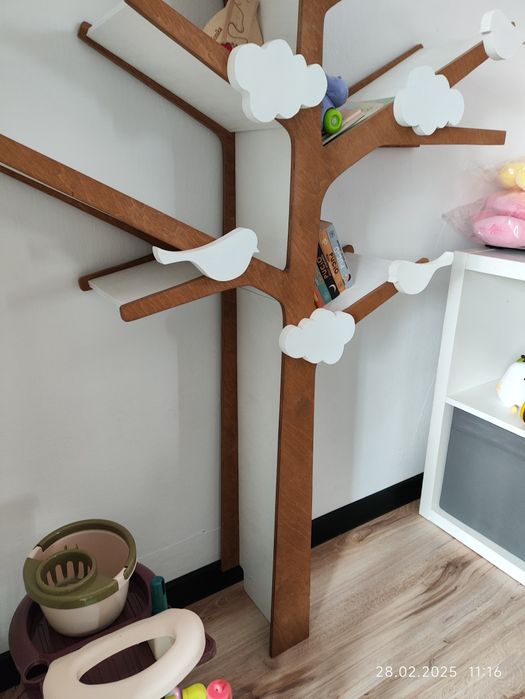 Półka drzewo regał na książki zabawki