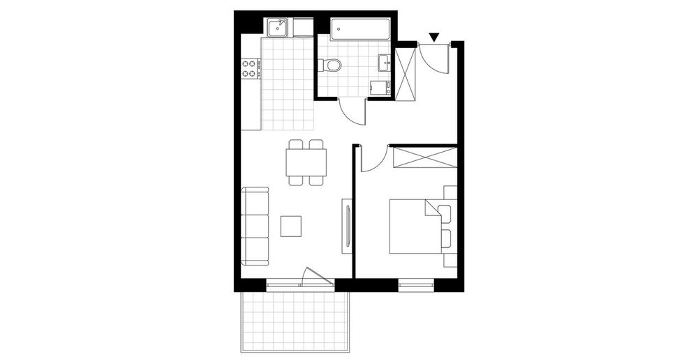 2-pokojowe mieszkanie 44m2 + balkon