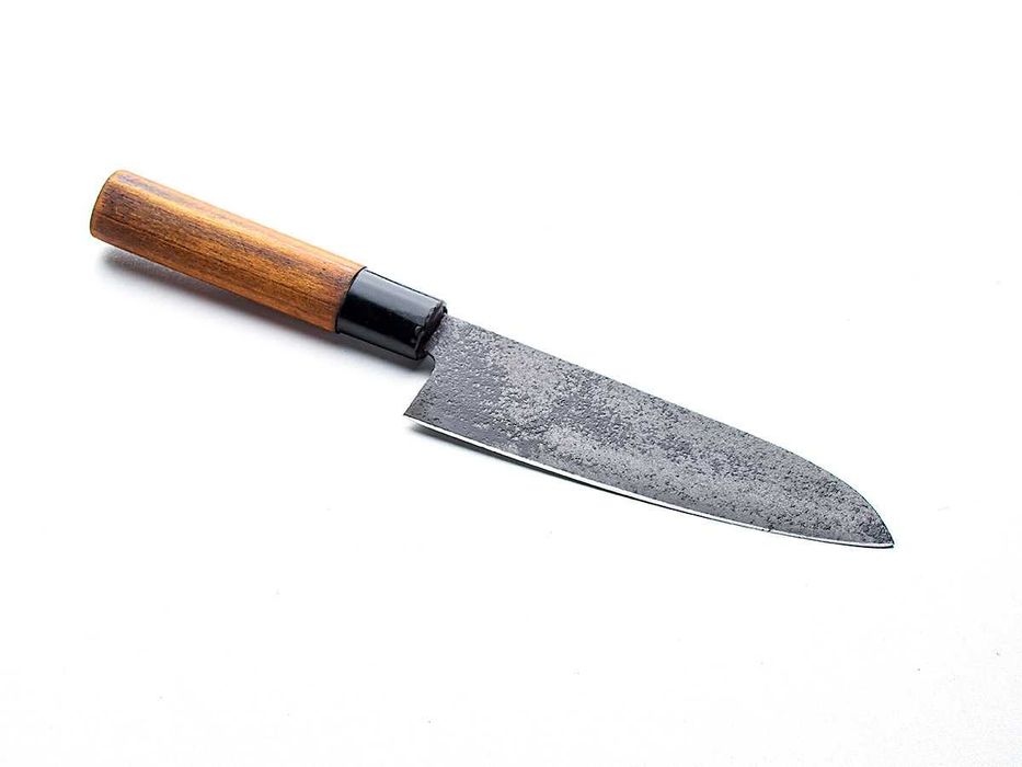 Japoński Nóż Santoku 170mm Stal Węglowa Vintage