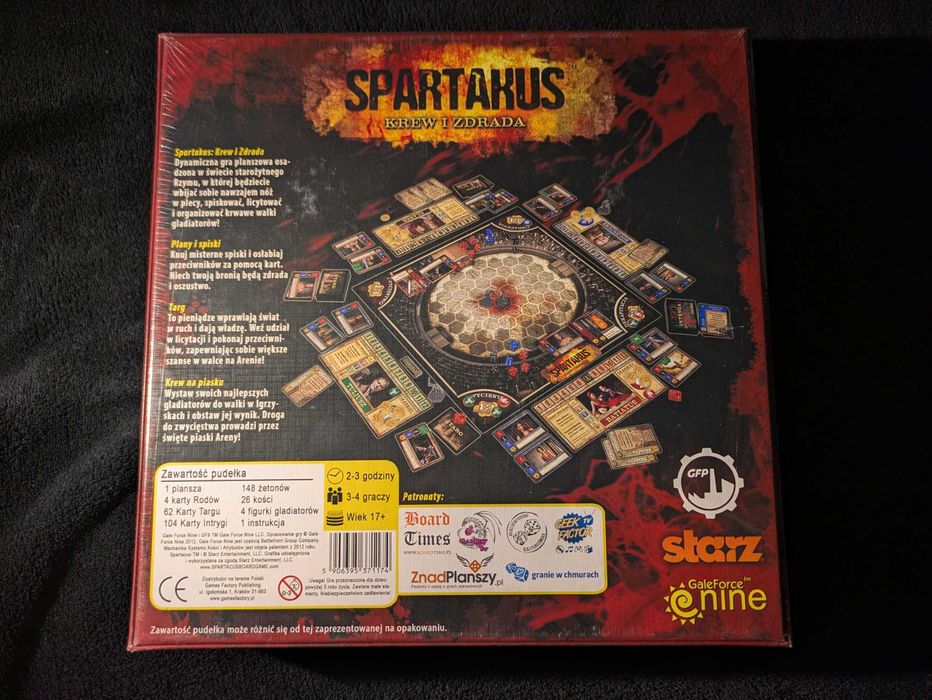 Spartakus Krew i Zdrada gra planszowa