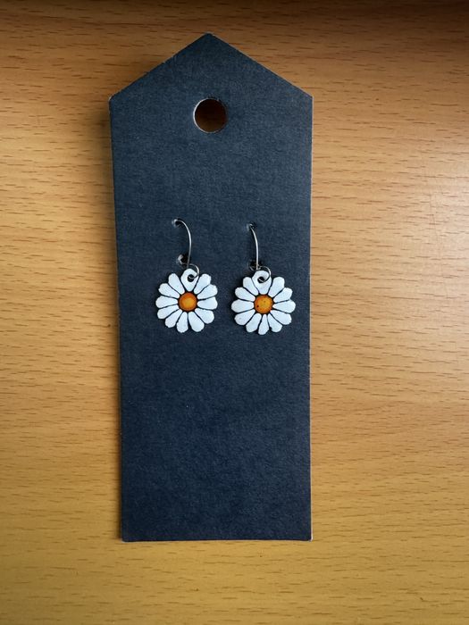 Медные эмалированные серьги. Прага