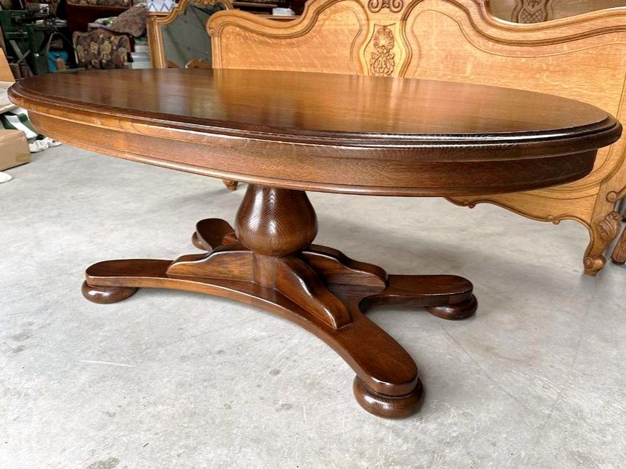 Piękna dębowa ława owalna 150cm