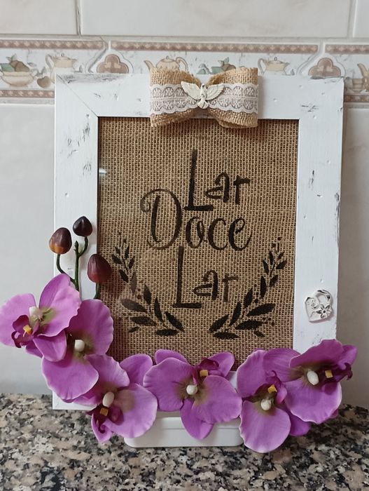 Decoração de parede ou porta em macramé