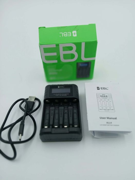 Ładowarka procesorowa EBL ALL4 LCD AA AAA Ni-MH Li-ion USB-C