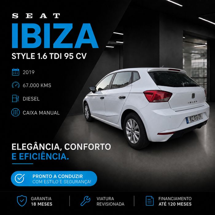 SEAT IBIZA 1.6TDI  c/ 67.000kms 2019