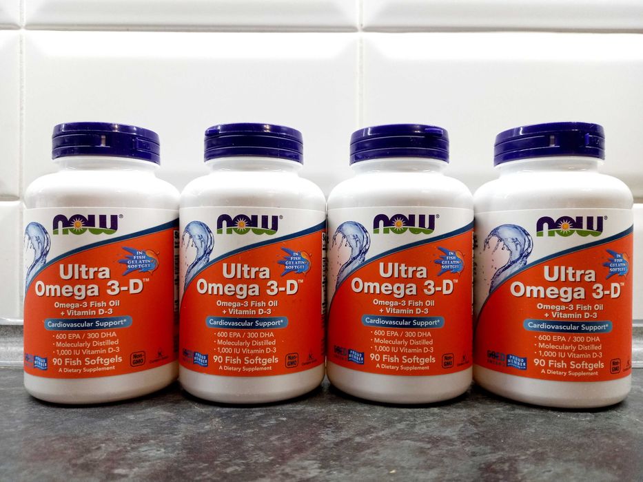 Now Foods, Ultra Omega 3-D (90-180 капс.), омега-3 концентрат 600/300