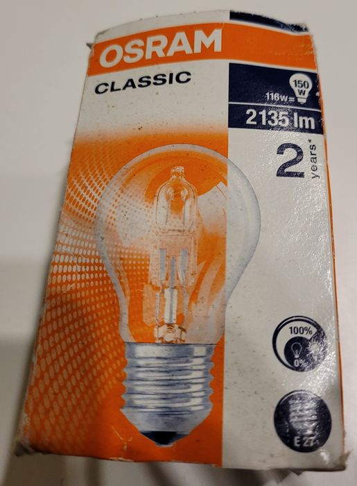 OSRAM żarówka E27 halogen lampka2135 lm 230V 116W odpowiednik 150W