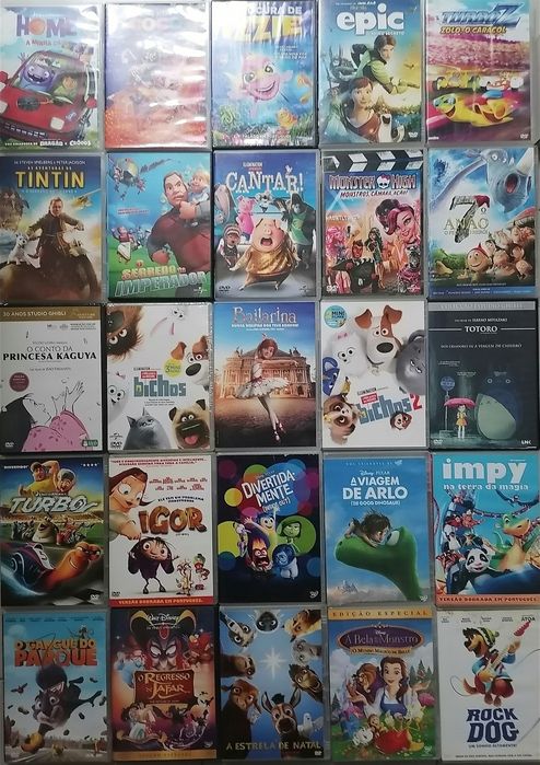 Lote 364 DVD's originais  (LOTE 41) animação: Disney/Pixar/DreamWorks