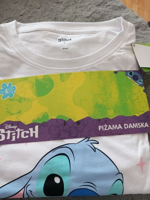 Piżama dwuczęściowa bawełniana damska L Stitch Disney