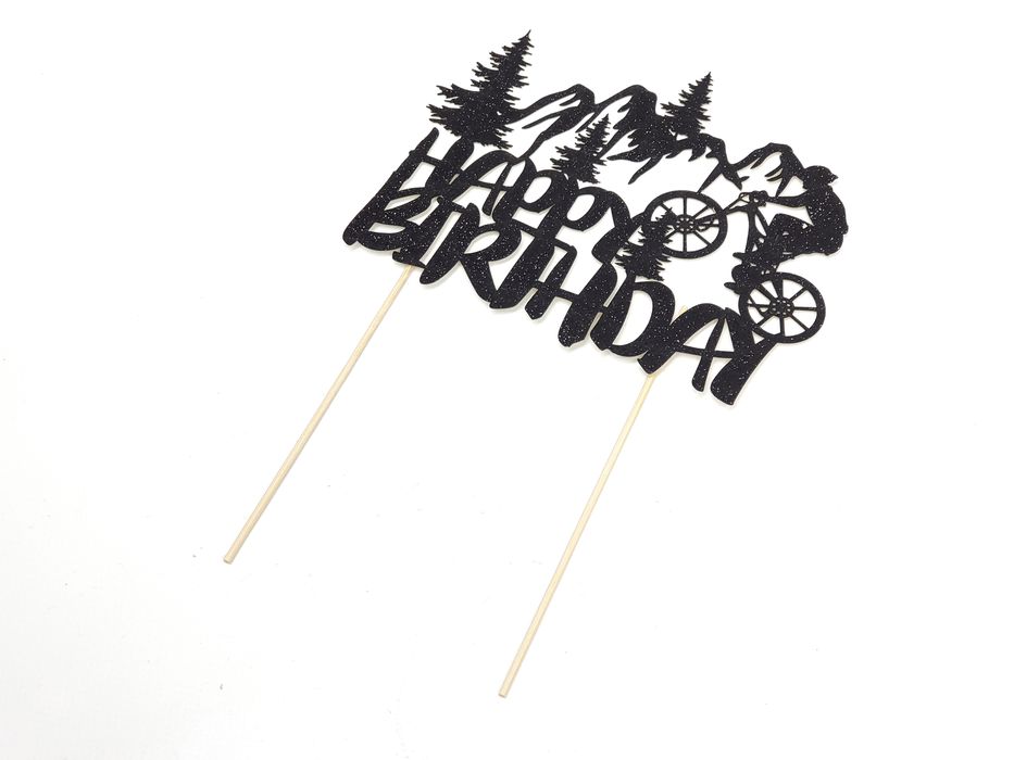 Czarny Toper na prezent urodziny dla rowerzysty kolarza rower impreza