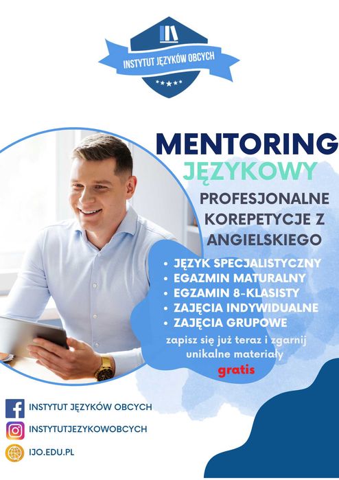 Korepetycje Angielski | EGZAMINY | MENTORING JĘZYKOWY |A1-C2| Online