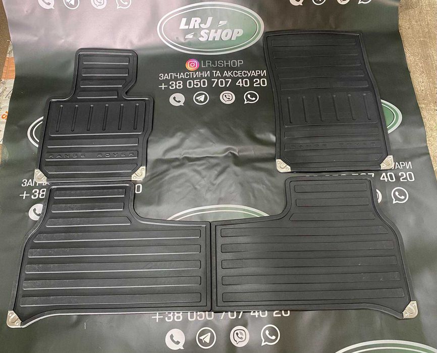 Гумові коврики резинові килимки салону Ренж Ровер Л322 Rang Rover L322