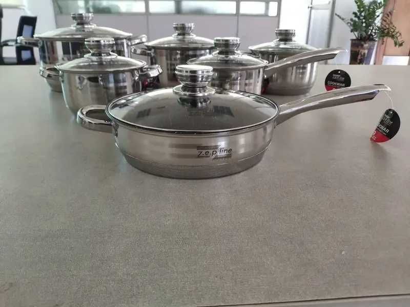 Набір каструль з нержавіючої сталі