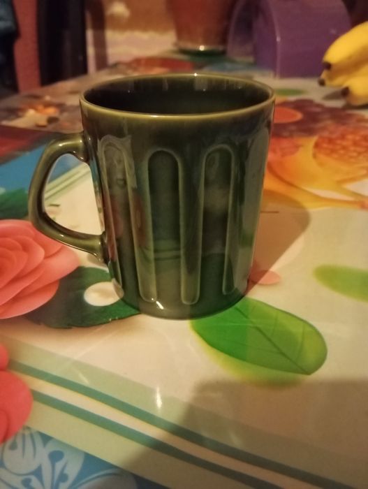 Zielony kubek z PRL-u