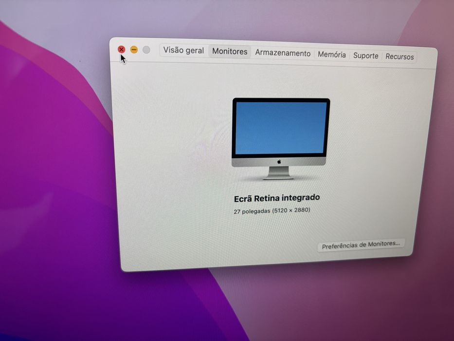 iMac 27” Retina 5K — Excelente Estado — macOS Monterey