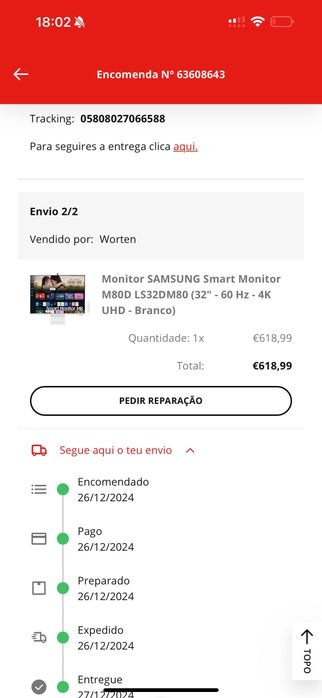 Monitor SAMSUNG Smart Monitor M80D LS32DM80 (32" - 60 Hz - 4K UHD - Branco)