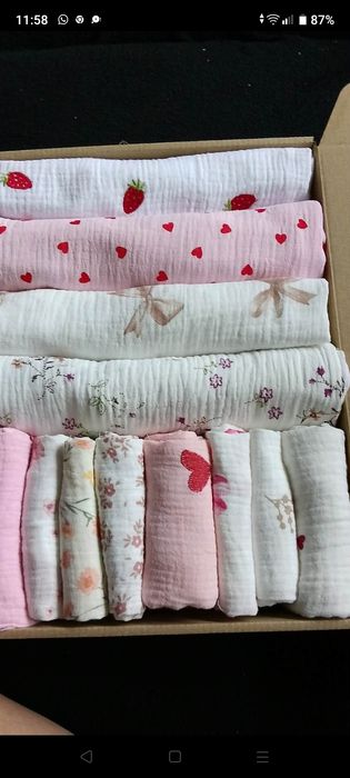 Zestaw pieluszek muślinowych