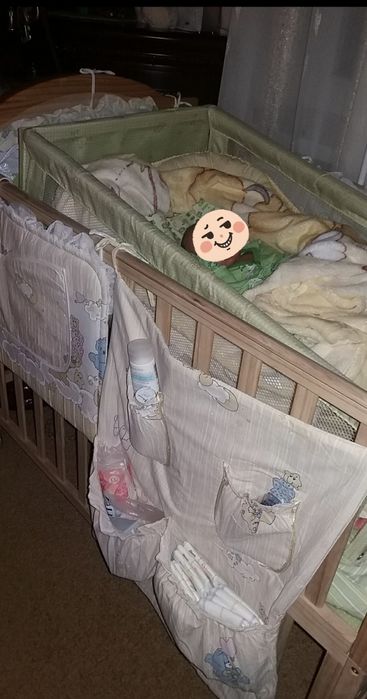 Детская кроватка-трансформер Geoby Happy Dino