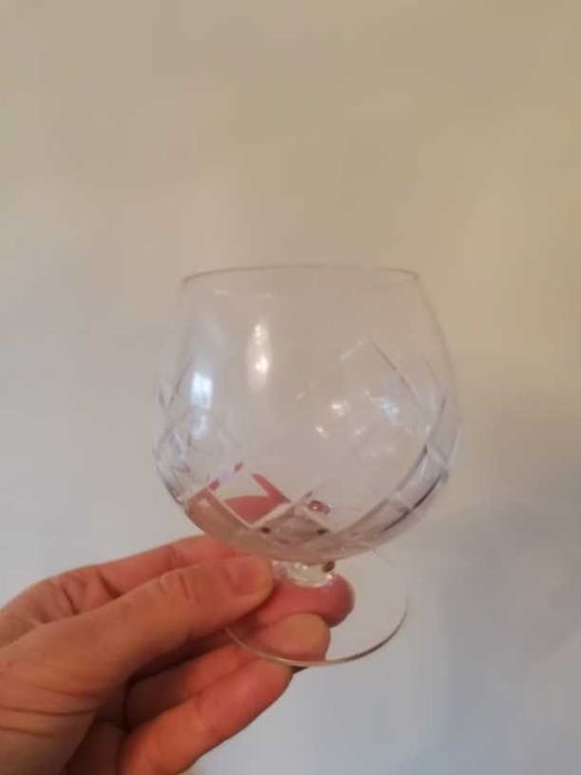 5 copos de conhaque/brandy de cristal