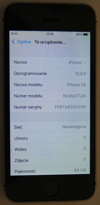 Telefon iPhone SE 64GB