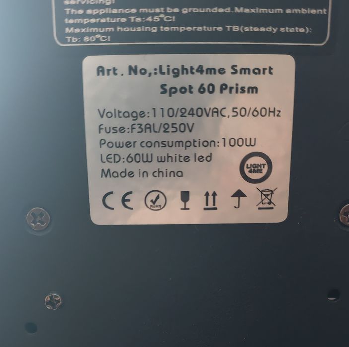 4x głowa Light4me Smart Spot 60 Prism + case