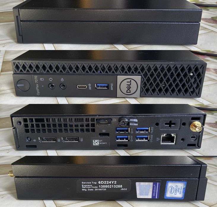 Dell OptiPlex 7070 Micro — i7-9700T (8 ядер) 16GB 256GB NVMe Wi-Fi BT Win11 Офіц — Гарантія ФОП