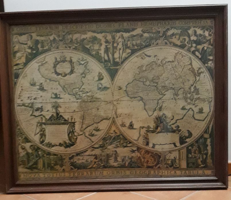 Quadro mapa mundo
