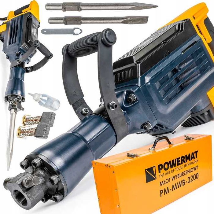 Młot wyburzeniowy udarowy 50J 3200W do kucia HEX