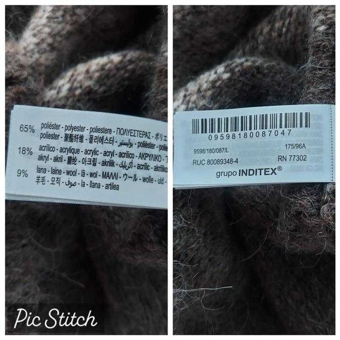 В'язана тепла сукня плаття туніка светр zara омбре