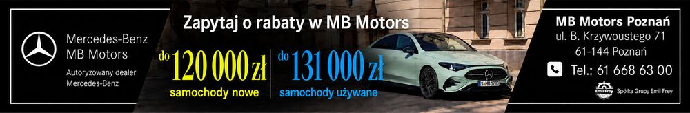 MB Motors Poznań Autoryzowany Dealer Mercedes-Benz Samochody Osobowe top banner