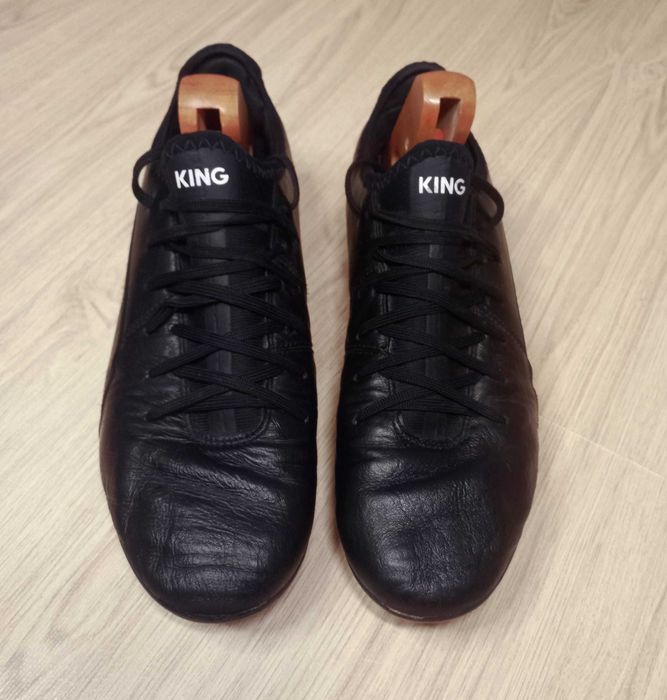 Чоловічі бутси Puma King Pro SG чорні натуральна шкіра для хлопця р 42
