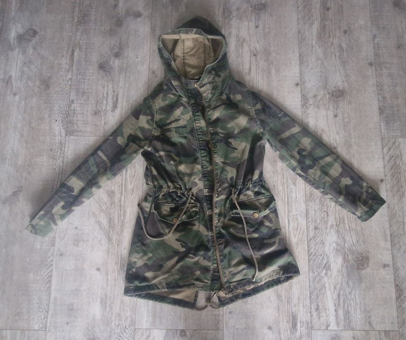 Parka damska jeansowa kolor  moro Miss Sissi L