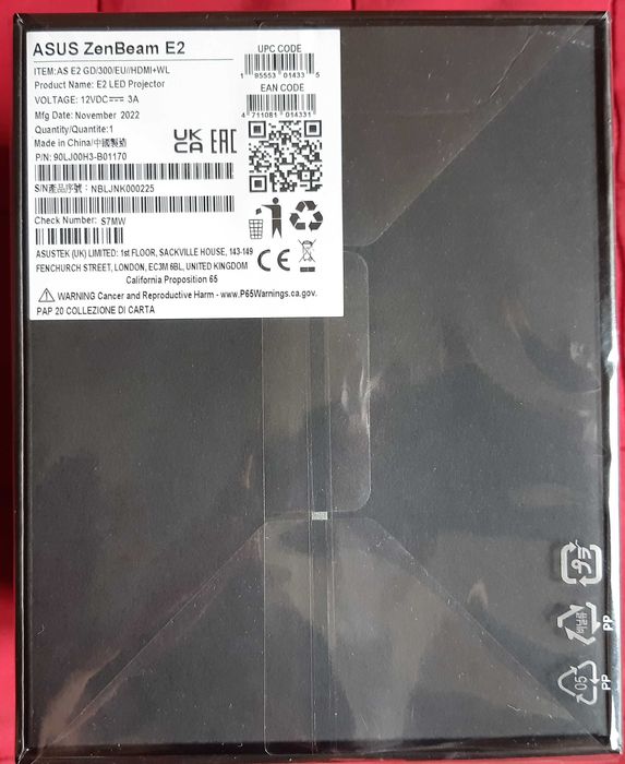 Przenośny projektor ASUS ZenBeam E2 (nowy)