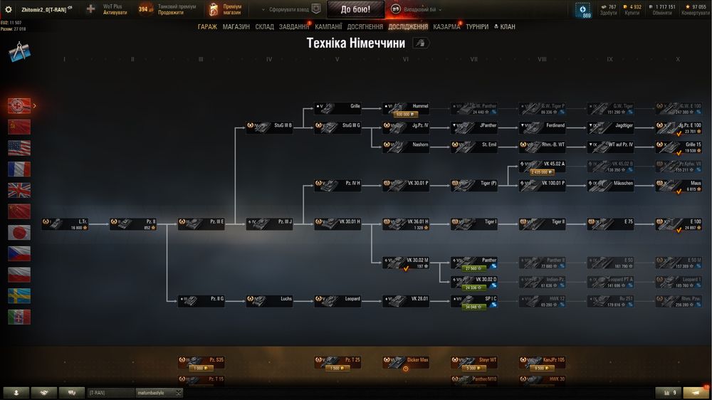 Аккаунт World of tamks EU