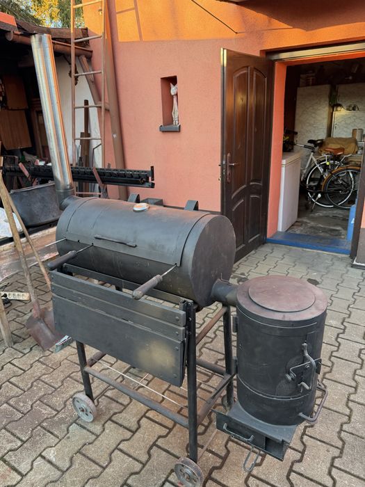 Grill wędzarnia , gruba stal nierdzewna