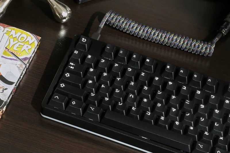 Drop GMK White-on-Black Katakana Custom Keycap Set