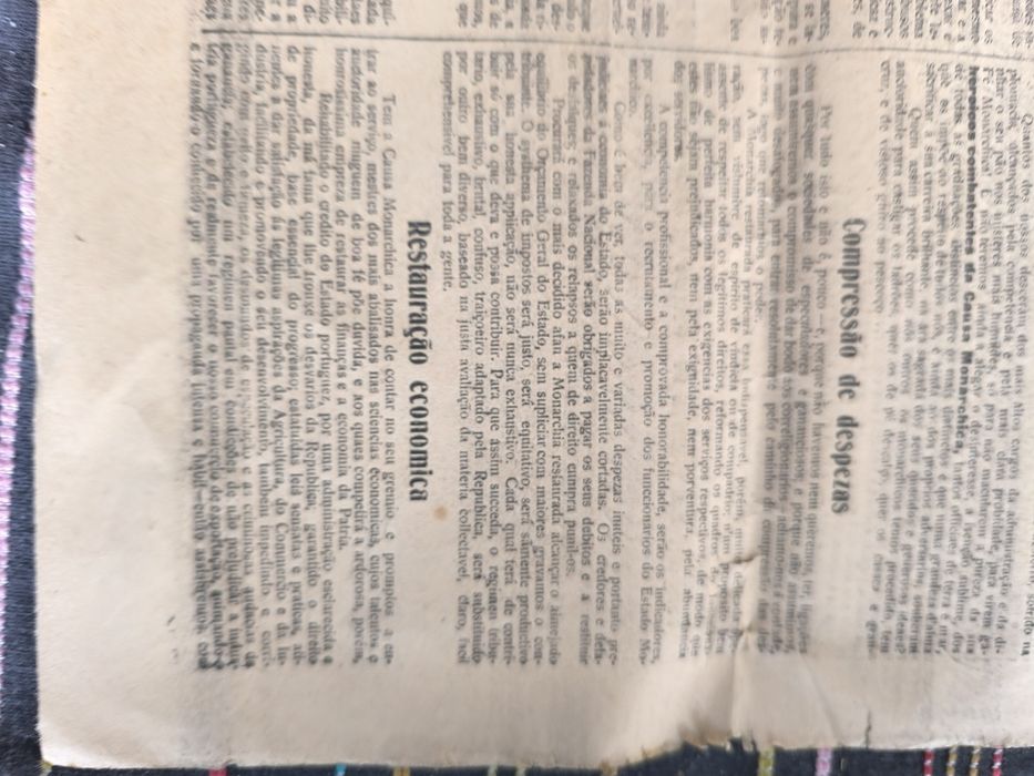 Á nação portugueza manifesto jornais