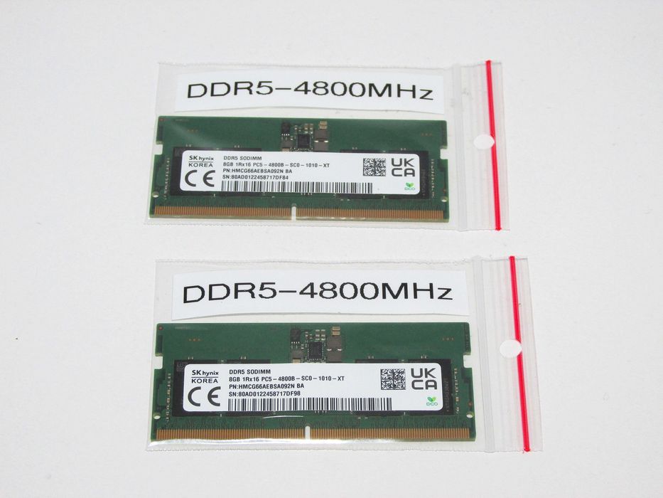 16GB Ram DDR5 (2x8GB) SoDimm SK Hynix 4800Mhz