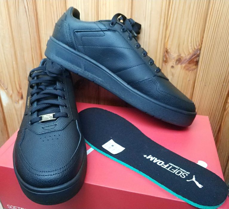 Кеды кроссовки puma court classic lux 28.5 см черный натуральная кожа