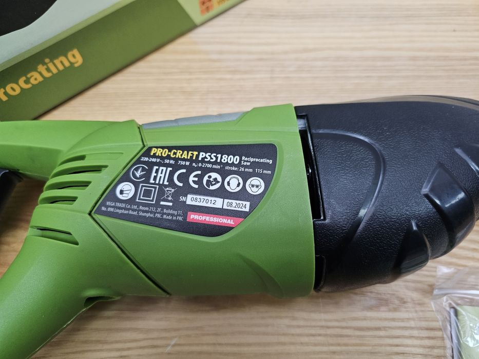 Мощная Сабельная пила ProCraft P1800 115мм Пропил Гарантия 36мес