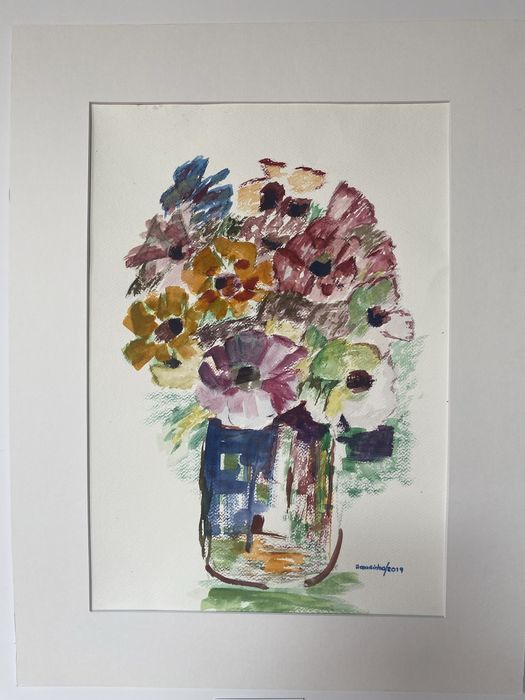 Aguarela Jarro de Flores