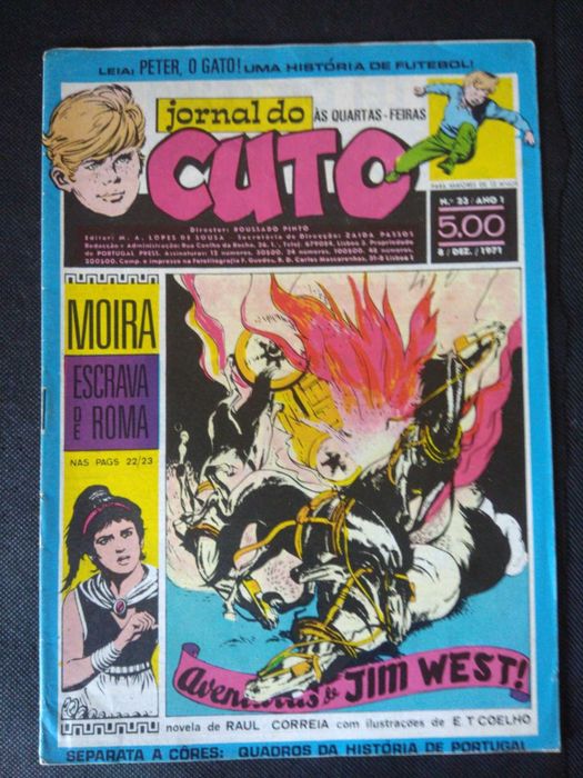 Banda Desenhada Jornal Cuto Com Separata do Tony Jogador do Benfica.