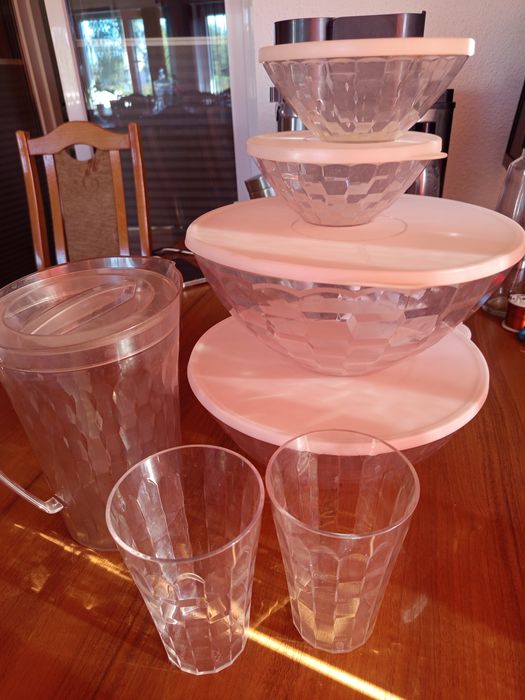 Zestaw diamentowy dzbanek + szklanki Tupperware