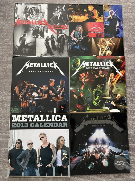 Conjunto de 6 calendários Metallica