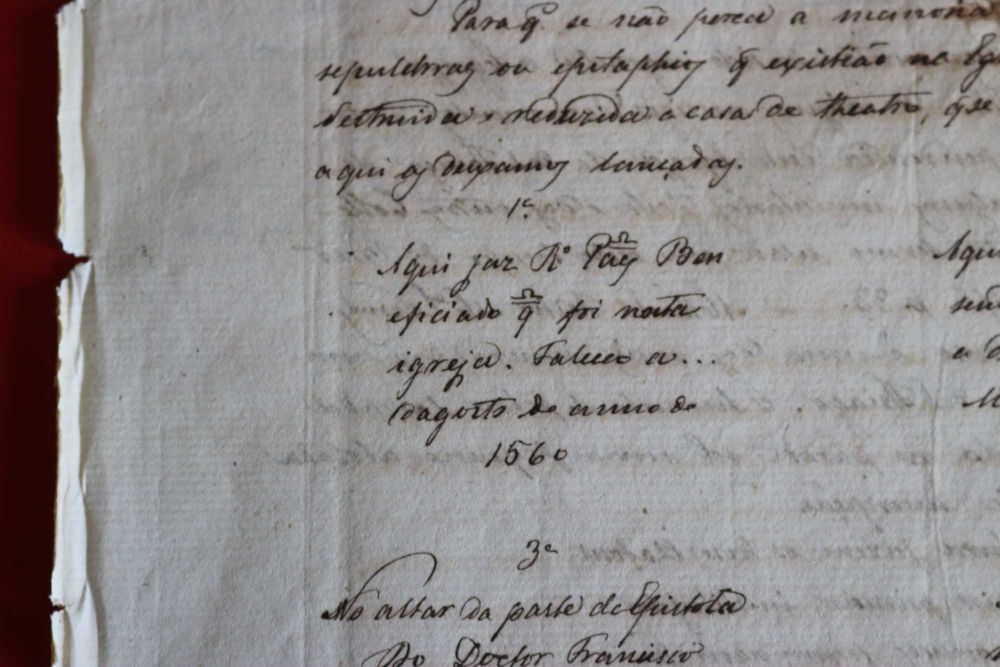 Coimbra Colegiada de S. Cristóvão manuscrito c/cópia de inscrições